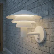 Lucande LED-stenna svetilka za zunanjo uporabo Montaro, bela, IP54, senzor - Sodobni - Aluminij