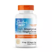 Visoko absorpcijski cinkov bisglicinat, 50 mg - 90 kapsul