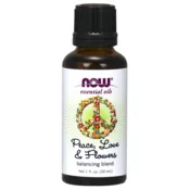 NOW Foods Eterično olje, mir, ljubezen & amp; Flowers oil blend (mešanica eteričnih olj miru, ljubezni in cvetja), 30 ml