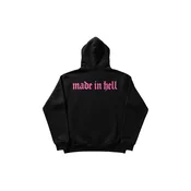 Kleidermafia Majica Oversize Made in Hell Hoodie - Black and Lila črna