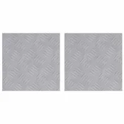Vidaxl Stopnice Kvadrat 2 szt. srebrna 30 x 30 cm Aluminij