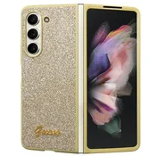 Ovitek Guess Glitter Script za Samsung Galaxy Z Fold 5 - zlata