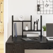 vidaXL organizator mize Črni hrast 50x15.5x35.5 cm Iverna plošča