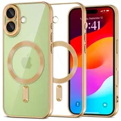 Overboard Komplet ovitkov Electro MagSafe za iPhone 17 - zlat + zaščita za zaslon