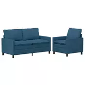 Set sofe 2 pcs Plava Baršun