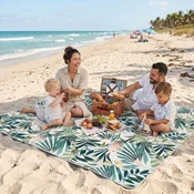 shumee Odeja za piknik - za na plažo - bombaž - Evkaliptus 180x200 cm