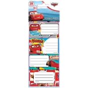 Luna: Paket 20 etiket za zvezke Cars