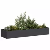 Vidaxl vidaXL Črn cvetlični lonec 280x80x40 cm jeklo