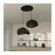 Brilagi - Luster na sajli WABI SABI 2xE27/40W/230V precnik 60 cm crna