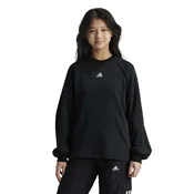 Otroški pulover adidas JGAM CREW črna barva, IV7045