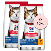 Hills Science Plan Feline Mature Adult 7+ Chicken 2x10kg