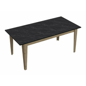 Miza Kailua 1347 Črni marmor, Oreh, 76x90x180cm, Iverna plošča, Iverna plošča
