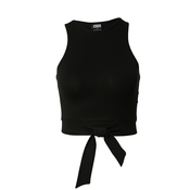 Womens Cropped Knot Top Black
