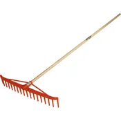 Vrtne grablje za listje z lesenim ročajem, 12 zob, 1600x470 mm, 23407