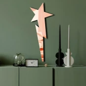 Wallity Ogledalo Ozgl521, 24x60 cm, Rose-gold