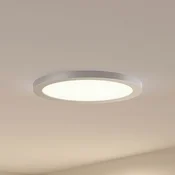 Prios LED stropna svetilka Aureka, O 33 cm, srebrna, kovina - Dnevna soba/jedilnica - Sodobni - srebro - Aluminij