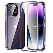 Overboard Ovitek za iPhone 14 Pro Max, dvojno magnetno steklo, vijoličen