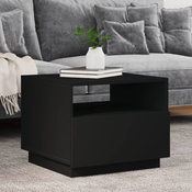 Stolic za kavu s LED svjetlima crni 50 x 49 x 40 cm