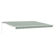 Skrovita tenda Zelena i bijela 400 × 300 cm