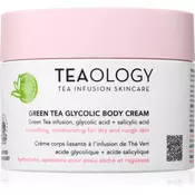 Teaology Green Tea Glycolic Body Cream vlažilna krema za telo z gladilnim učinkom 260 ml