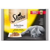 Sheba mokra hrana za mačke, perutninski izbor, 4x85 g
