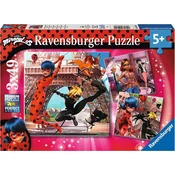 Ravensburger puzzle - Naši heroji bubamara i crna macka - 3x49 delova