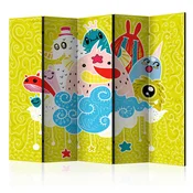 artgeist Paravan Happy Creatures I, 5-Delni, Dvostranski