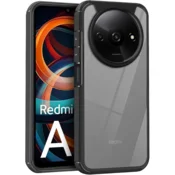 GS Ovitek za Xiaomi Redmi A3 Fusion Hybrid z zaščito kamere, prozoren/črn