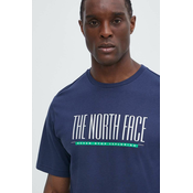 Pamucna majica The North Face za muškarce, boja: tamno plava, s tiskom, NF0A87E78K21