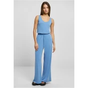 Womens modal long-sleeved jumpsuit in blue