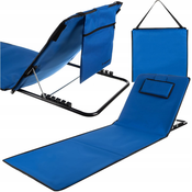 MALATEC Oxford podloga za na plažo z nastavljivim naslonjalom + blazina 150x50cm, (21213018)