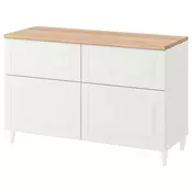 BESTA Komb.odlaganje s vratima/fiokama, bela/Smeviken/Kabbarp bela, 120x42x76 cm