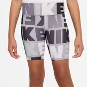 Nike G NK DF ONE BKE SHRT LOGO PRNT, djecje tajice za fitens, siva DZ4623