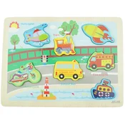 shumee Lesena sestavljanka puzzle leseni avtomobili vozila avtomobili