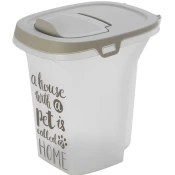 MODERNA Kantica za cuvanje granulirane hrane Trendy Story Pet Wisdom, 6l, Sivo-bela