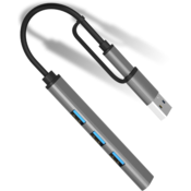 Fast Asia USB 3.1 TIP C+USB 3.0 na 4xHUB 3.0 metal