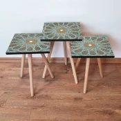 Hanah Home Set klub stocica 3Shp214, 3 komada, Šarena