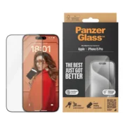 PanzerGlass - Kaljeno Staklo UWF s aplikatorom za iPhone 15 Pro, crno