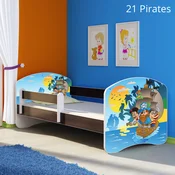 Djecji krevet ACMA s motivom, bocna wenge 140x70 cm 21 Pirates