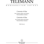TELEMANN:CONCERTO IN A-DUR TWV 43:A4 SCORE AND PARTS