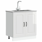 shumee vidaXL Osnovna omarica za umivalnik Kalmar bela 80x46x81,5 cm