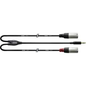 Cordial Cordial CFY 3 WMM-LONG avdio adapterski kabel [1x 3\,5 mm banana moški konektor - 2x moški konektor XLR] 3.00 m črna, (20429774)