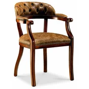 Casa Padrino Luxury Baroque Dining Room Chair with Armrests Brown - Italian Baroque furniture