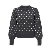 JDY Pulover JDYSigrid  temno siva / off-bela