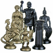 Šahovske figure Roman design golden/blackŠahovske figure Roman design golden/black