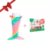 MermaidArtCraft, darilni set z dekliško odejo in božičnim setom za ustvarjanje obeskov GRATIS