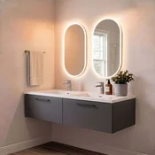 Skye Decor Set kupatilskog ormarica sa umivaonikom i ogledalom, 2 dela, Antracit