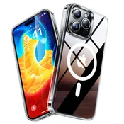 Premium ovitek Torras Diamond MagSafe za iPhone 15 Pro Max - clear