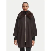 Rinascimento Prehodni plašč CFC0130344003 Temno rjava Oversize