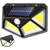 shumee Energijsko varčna solarna svetilka 2000 lumnov s senzorjem gibanja in somraka, baterija 1200 mAh